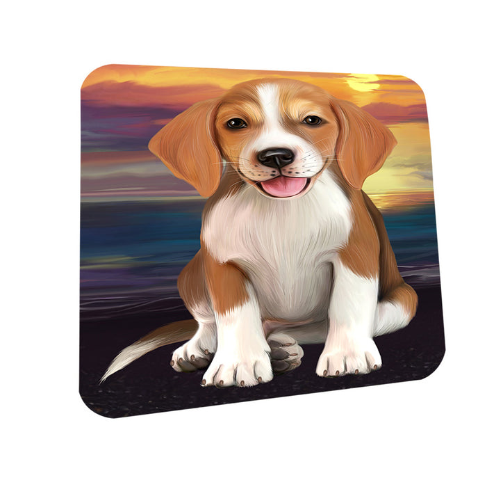 Sunset American English Foxhound Dog Coasters Set of 4 CST57101