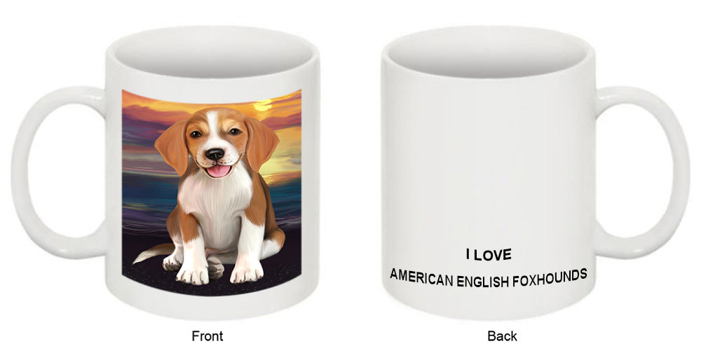Sunset American English Foxhound Dog Coffee Mug MUG52541