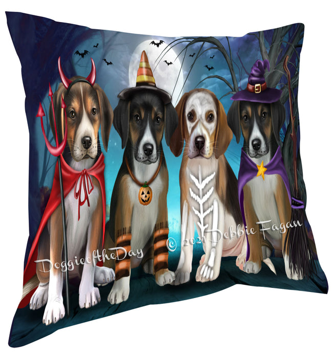 Happy Halloween Trick or Treat American English Foxhound Dogs Pillow with Top Quality High-Resolution Images - Ultra Soft Pet Pillows for Sleeping - Reversible & Comfort - Ideal Gift for Dog Lover - Cushion for Sofa Couch Bed - 100% Polyester, PILA88438