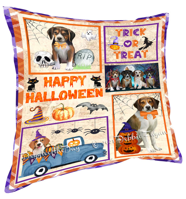 Happy Halloween Trick or Treat American English Foxhound Dogs Pillow with Top Quality High-Resolution Images - Ultra Soft Pet Pillows for Sleeping - Reversible & Comfort - Ideal Gift for Dog Lover - Cushion for Sofa Couch Bed - 100% Polyester, PILA88129