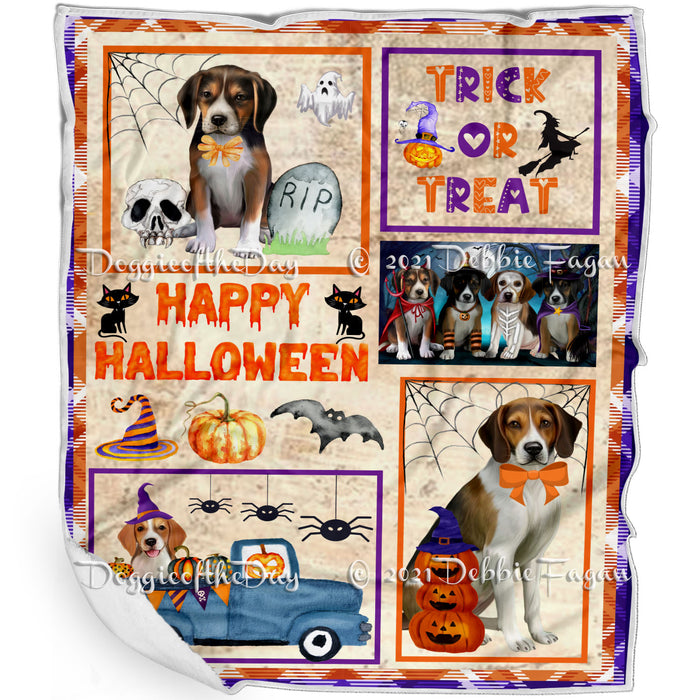Happy Halloween Trick or Treat American English Foxhound Dogs Blanket BLNKT143708