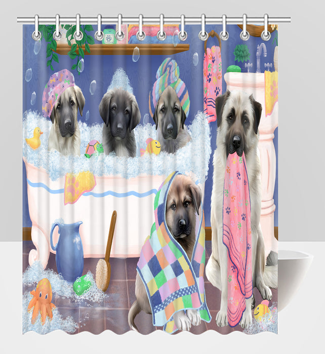 Rub A Dub Dogs In A Tub Anatolian Shepherd Dogs Shower Curtain