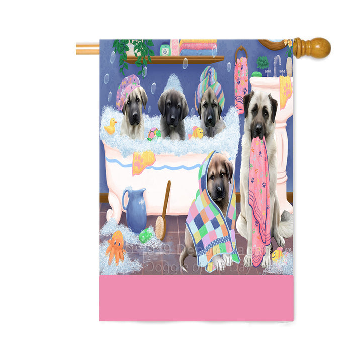 Personalized Rub A Dub Dogs In A Tub Anatolian Shepherd Dogs Custom House Flag FLG64306