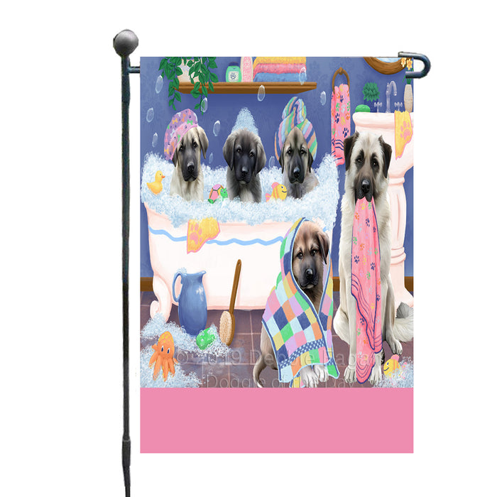 Personalized Rub A Dub Dogs In A Tub Anatolian Shepherd Dogs Custom Garden Flag GFLG64841