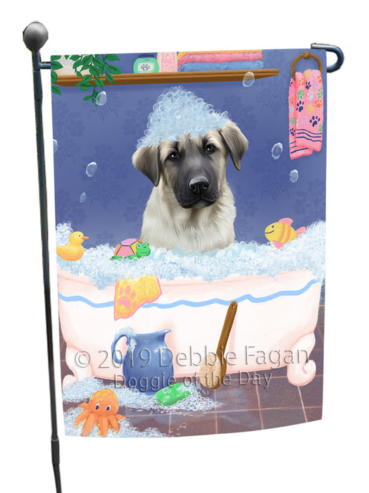 Rub A Dub Dog In A Tub Anatolian Shepherd Dog Garden Flag GFLG66149