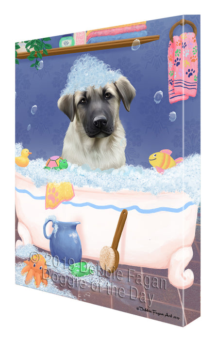 Rub A Dub Dog In A Tub Anatolian Shepherd Dog Canvas Print Wall Art Décor CVS142145