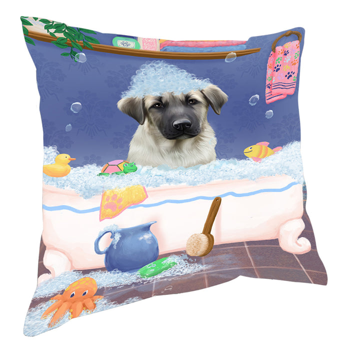 Rub A Dub Dog In A Tub Anatolian Shepherd Dog Pillow with Top Quality High-Resolution Images - Ultra Soft Pet Pillows for Sleeping - Reversible & Comfort - Ideal Gift for Dog Lover - Cushion for Sofa Couch Bed - 100% Polyester