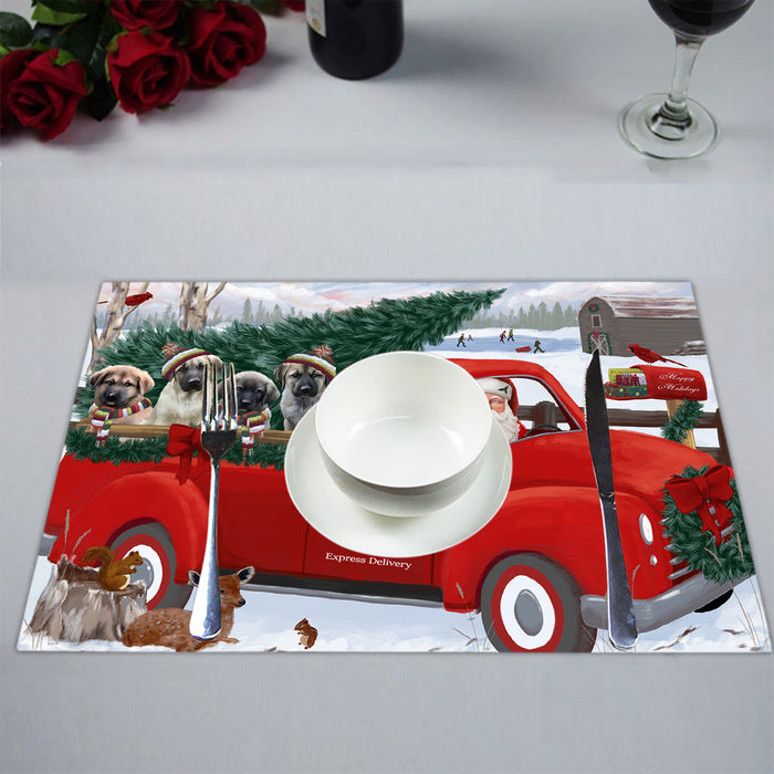 Christmas Santa Express Delivery Red Truck Anatolian Shepherd Dogs Placemat