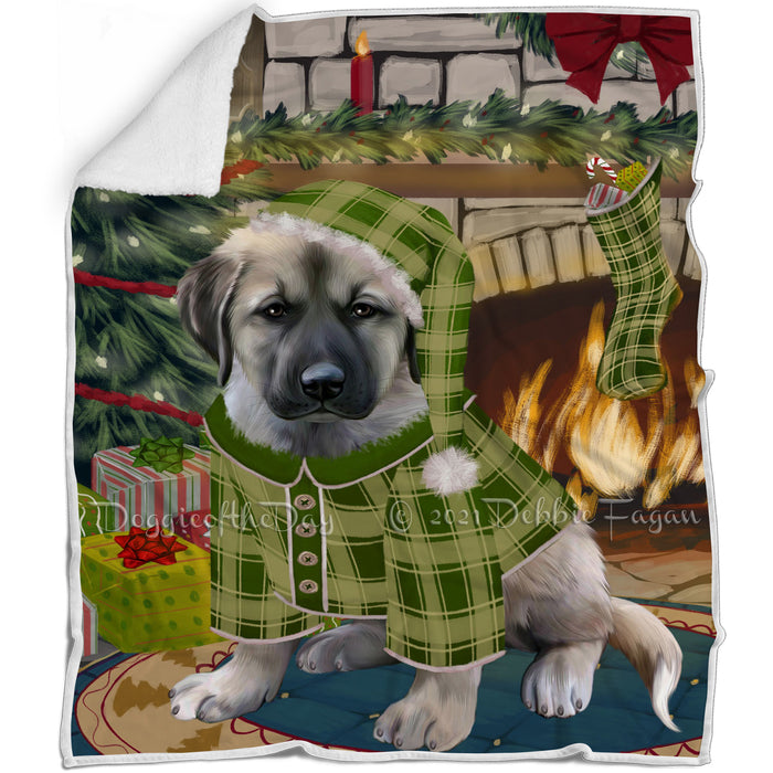 The Stocking was Hung Anatolian Shepherd Dog Blanket BLNKT115959