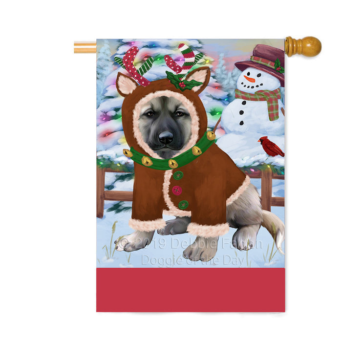 Personalized Gingerbread Candyfest Anatolian Shepherd Dog Custom House Flag FLG63687
