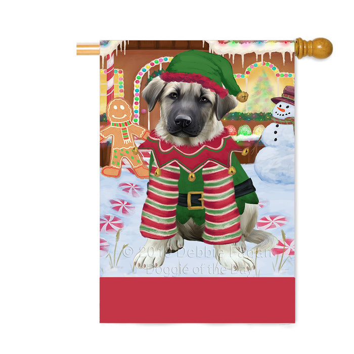 Personalized Gingerbread Candyfest Anatolian Shepherd Dog Custom House Flag FLG63688