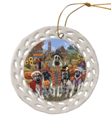 Halloween 'Round Town Anatolian Shepherd Dogs Doily Ornament DPOR59415