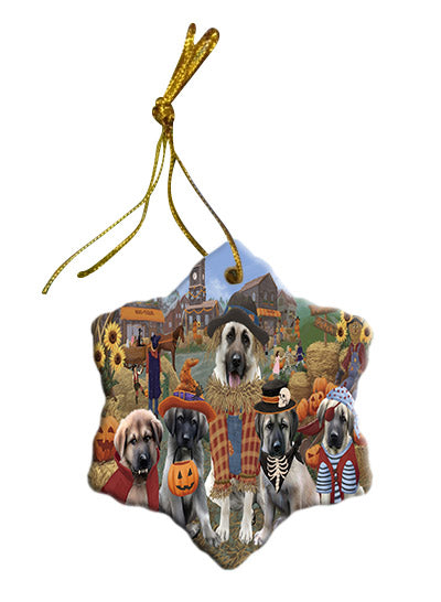 Halloween 'Round Town Anatolian Shepherd Dogs Star Porcelain Ornament SPOR57462