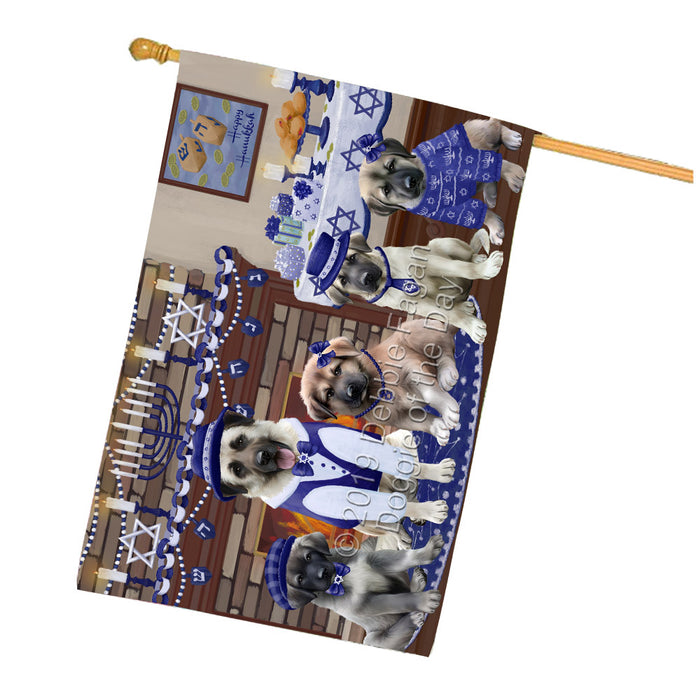 Happy Hanukkah Family Anatolian Shepherd Dogs House Flag FLG65796