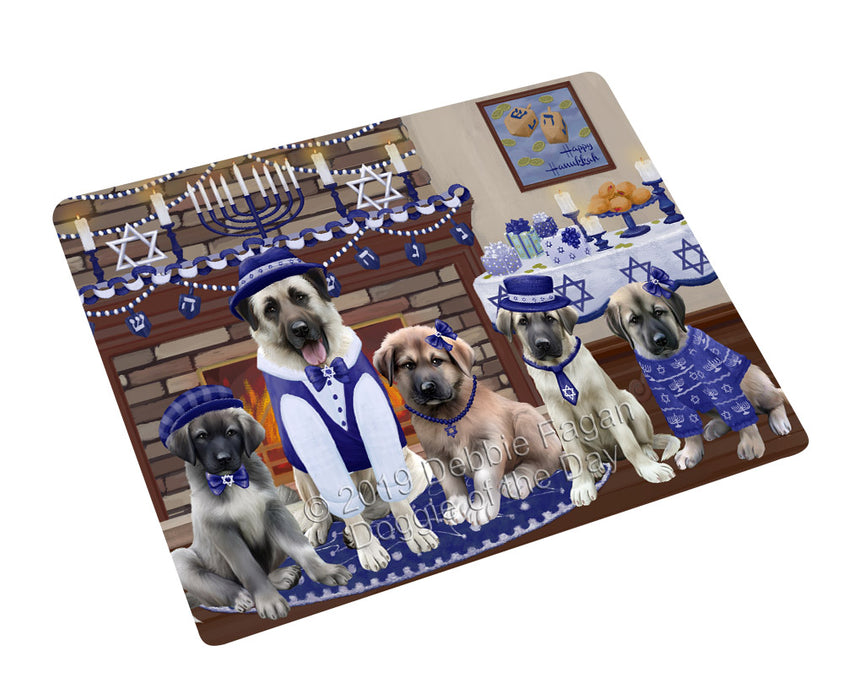Happy Hanukkah Family and Happy Hanukkah Both Anatolian Shepherd Dogs Magnet MAG77551 (Small 5.5" x 4.25")