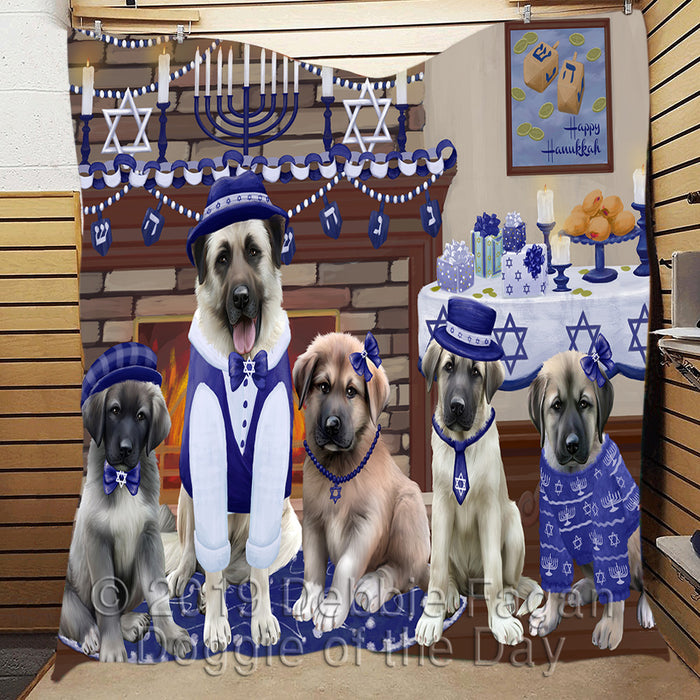 Happy Hanukkah Family and Happy Hanukkah Both Anatolian Shepherd Dogs Quilt