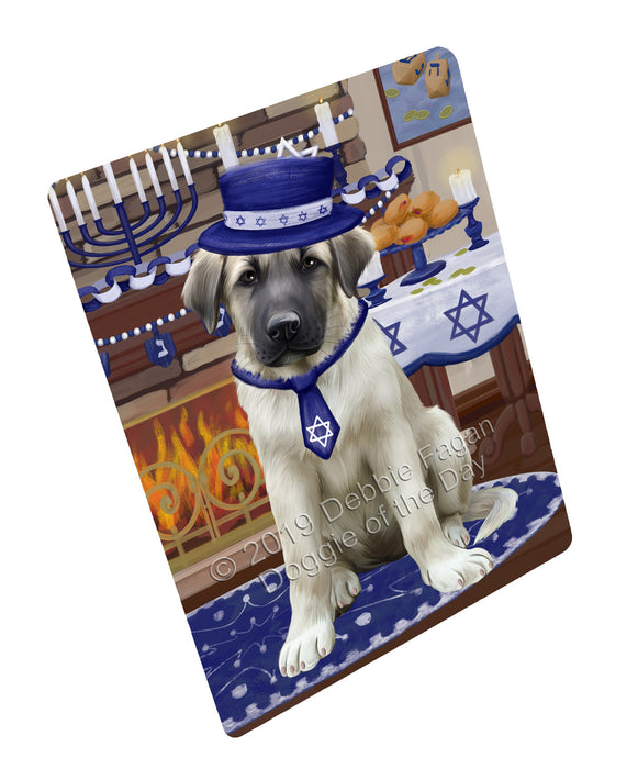 Happy Hanukkah Family and Happy Hanukkah Both Anatolian Shepherd Dog Magnet MAG77383 (Small 5.5" x 4.25")