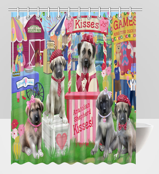 Carnival Kissing Booth Anatolian Shepherd Dogs Shower Curtain