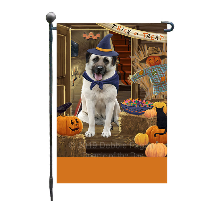 Personalized Enter at Own Risk Trick or Treat Halloween Anatolian Shepherd Dog Custom Garden Flags GFLG-DOTD-A59425