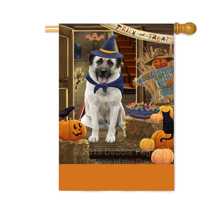 Personalized Enter at Own Risk Trick or Treat Halloween Anatolian Shepherd Dog Custom House Flag FLG-DOTD-A59481