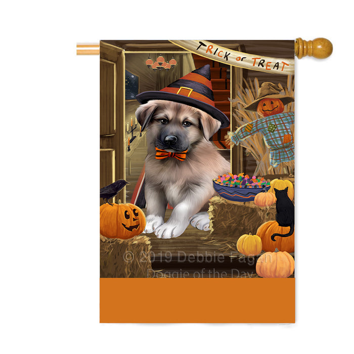 Personalized Enter at Own Risk Trick or Treat Halloween Anatolian Shepherd Dog Custom House Flag FLG-DOTD-A59483