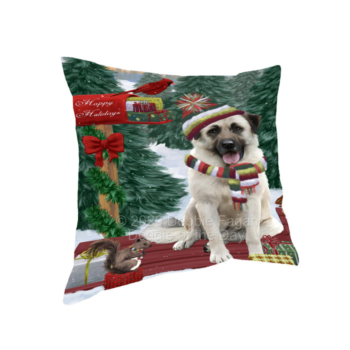 Christmas Woodland Sled Anatolian Shepherd Dog Pillow with Top Quality High-Resolution Images - Ultra Soft Pet Pillows for Sleeping - Reversible & Comfort - Ideal Gift for Dog Lover - Cushion for Sofa Couch Bed - 100% Polyester, PILA93478