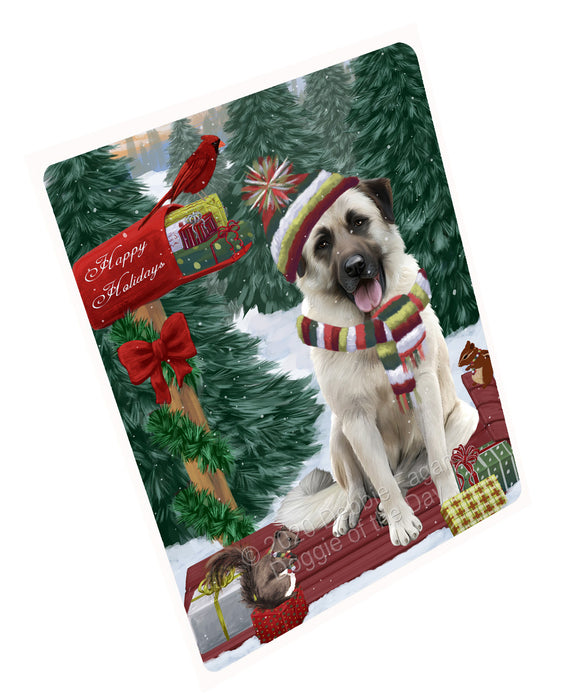 Christmas Woodland Sled Anatolian Shepherd Dog Cutting Board - For Kitchen - Scratch & Stain Resistant - Designed To Stay In Place - Easy To Clean By Hand - Perfect for Chopping Meats, Vegetables, CA83722