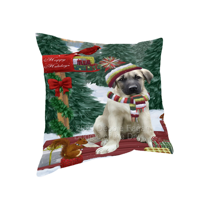 Christmas Woodland Sled Anatolian Shepherd Dog Pillow with Top Quality High-Resolution Images - Ultra Soft Pet Pillows for Sleeping - Reversible & Comfort - Ideal Gift for Dog Lover - Cushion for Sofa Couch Bed - 100% Polyester, PILA93481