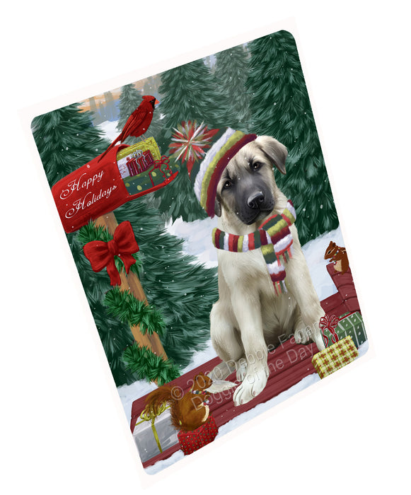 Christmas Woodland Sled Anatolian Shepherd Dog Cutting Board - For Kitchen - Scratch & Stain Resistant - Designed To Stay In Place - Easy To Clean By Hand - Perfect for Chopping Meats, Vegetables, CA83724