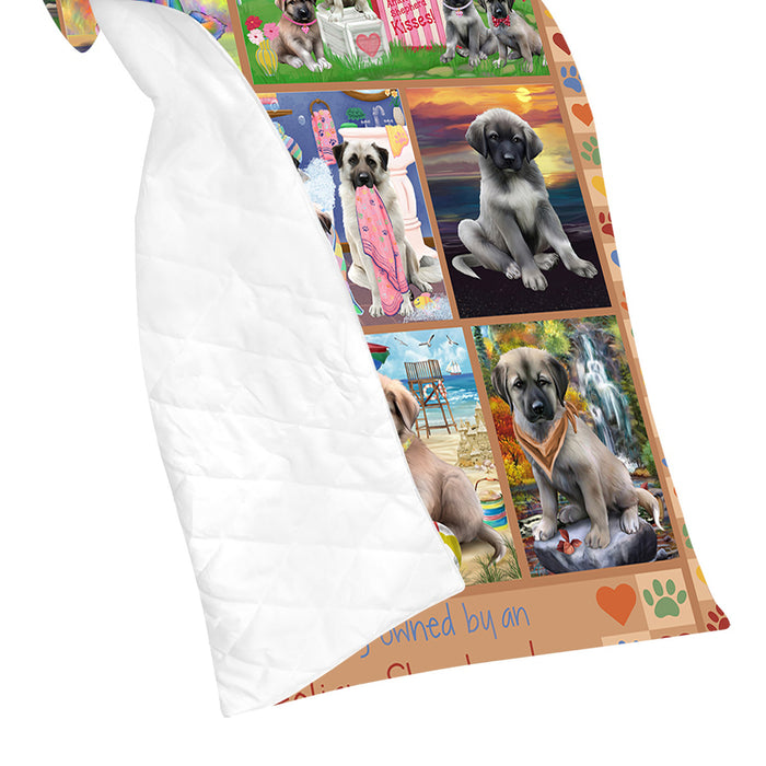 Love is Being Owned Anatolian Shepherd Dog Beige Quilt
