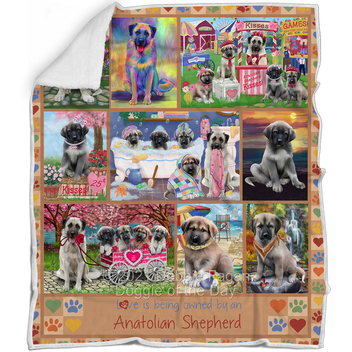 Love is Being Owned Anatolian Shepherd Dog Beige Blanket BLNKT136884