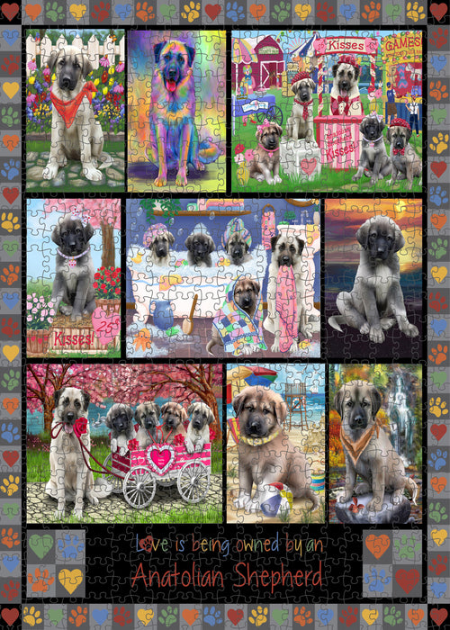 Love is Being Owned Anatolian Shepherd Dog Grey Puzzle with Photo Tin PUZL98192