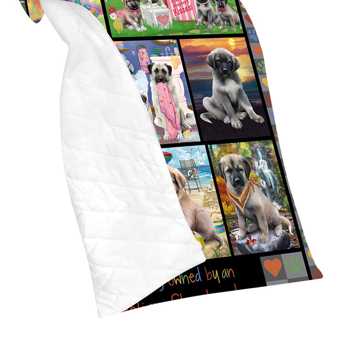 Love is Being Owned Anatolian Shepherd Dog Grey Quilt