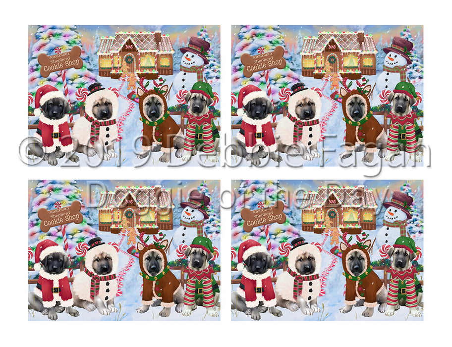 Holiday Gingerbread Cookie Anatolian Shepherd Dogs Placemat