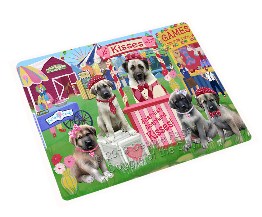 Carnival Kissing Booth Anatolian Shepherds Dog Cutting Board C72459