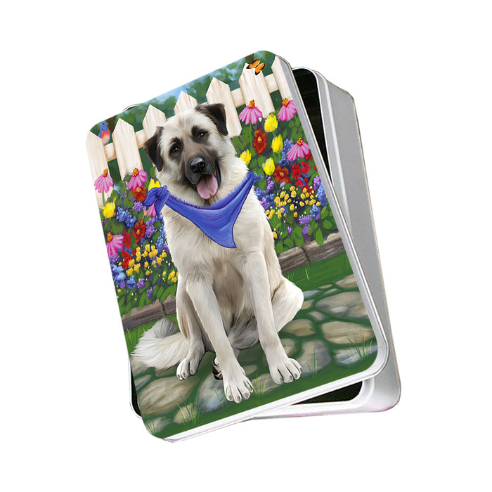 Spring Floral Anatolian Shepherd Dog Photo Storage Tin PITN49761