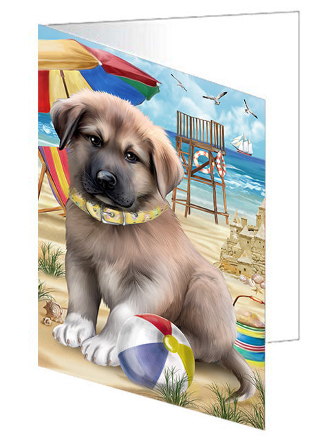 Pet Friendly Beach Anatolian Shepherd Dog Handmade Artwork Assorted Pets Greeting Cards and Note Cards with Envelopes for All Occasions and Holiday Seasons GCD53933