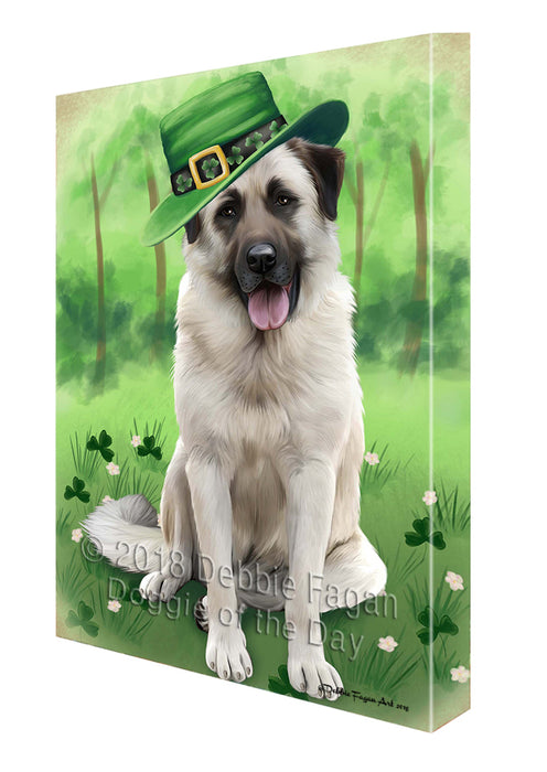 St. Patricks Day Irish Portrait Anatolian Shepherd Dog Canvas Wall Art CVS50682