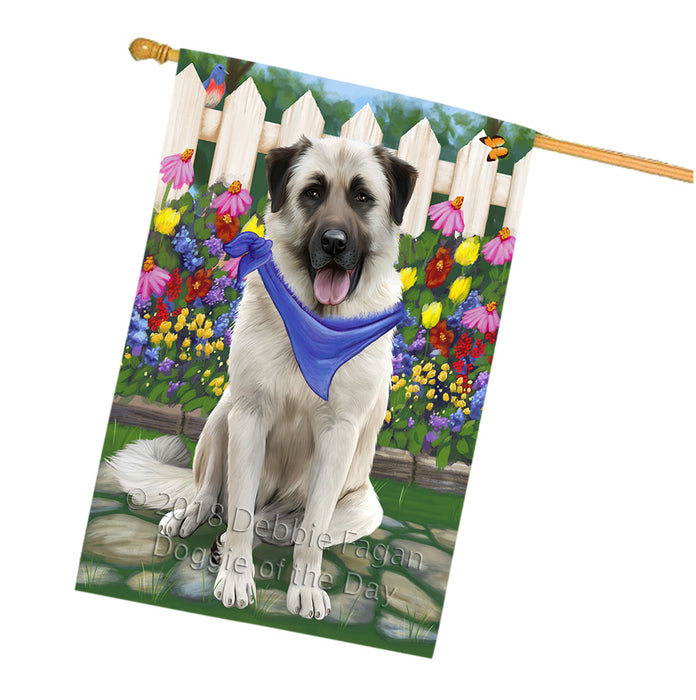 Spring Floral Anatolian Shepherd Dog House Flag FLG49726