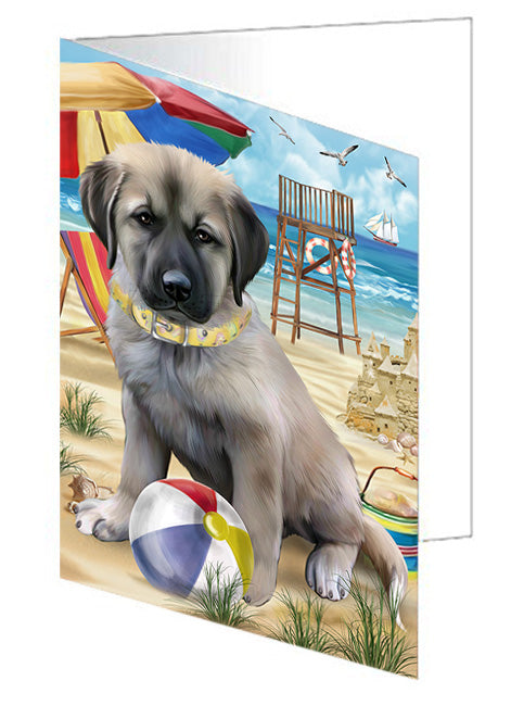 Pet Friendly Beach Anatolian Shepherd Dog Handmade Artwork Assorted Pets Greeting Cards and Note Cards with Envelopes for All Occasions and Holiday Seasons GCD53936
