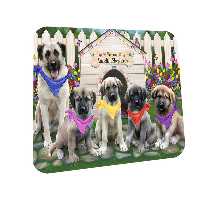 Spring Dog House Anatolian Shepherds Dog Coasters Set of 4 CST49721