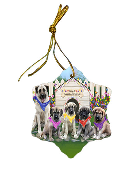 Spring Dog House Anatolian Shepherds Dog Star Porcelain Ornament SPOR49754