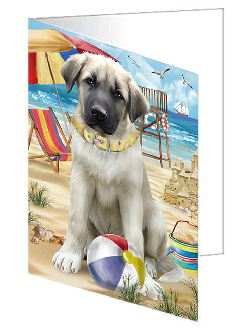 Pet Friendly Beach Anatolian Shepherd Dog Handmade Artwork Assorted Pets Greeting Cards and Note Cards with Envelopes for All Occasions and Holiday Seasons GCD53939