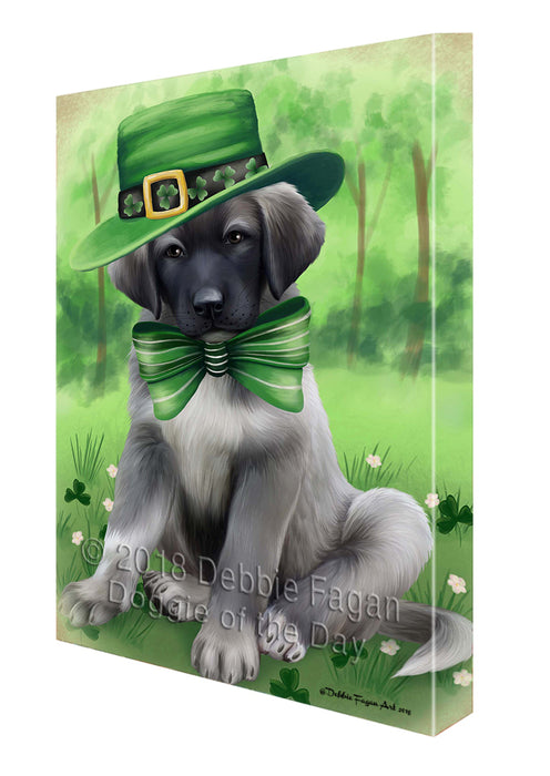 St. Patricks Day Irish Portrait Anatolian Shepherd Dog Canvas Wall Art CVS50700
