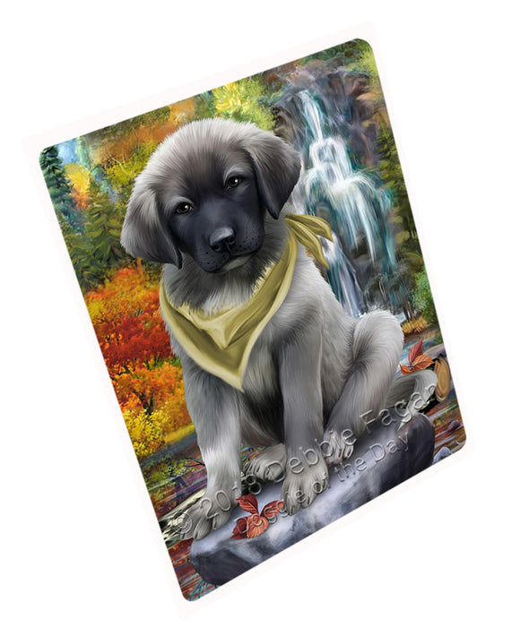 Scenic Waterfall Anatolian Shepherd Dog Large Refrigerator / Dishwasher Magnet RMAG57810
