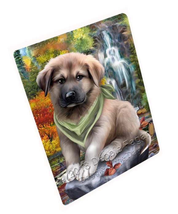Scenic Waterfall Anatolian Shepherd Dog Large Refrigerator / Dishwasher Magnet RMAG57816