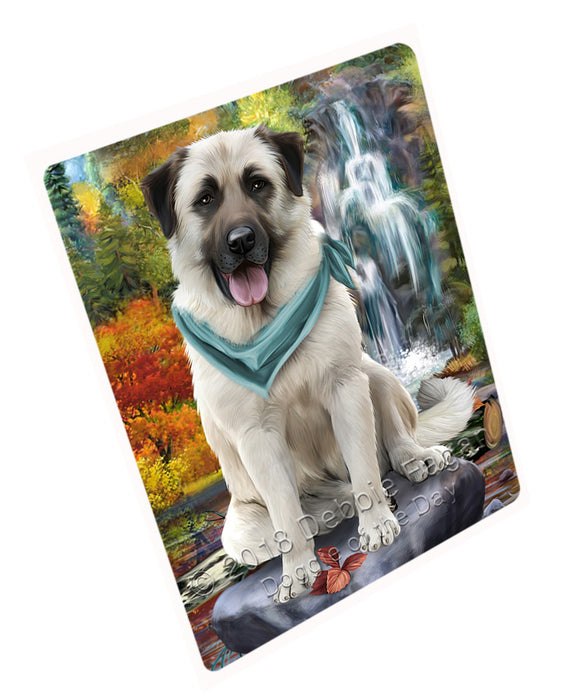 Scenic Waterfall Anatolian Shepherd Dog Large Refrigerator / Dishwasher Magnet RMAG57822