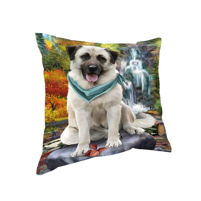 Scenic Waterfall Anatolian Shepherd Dog Pillow PIL54580