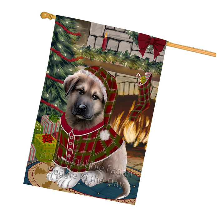 The Stocking was Hung Anatolian Shepherd Dog House Flag FLG55597