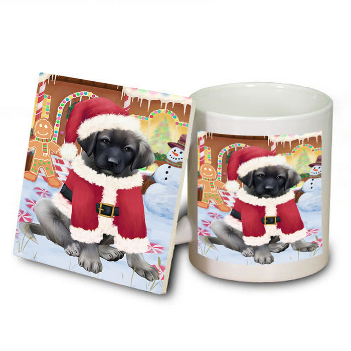 Christmas Gingerbread House Candyfest Anatolian Shepherd Dog Mug and Coaster Set MUC56133